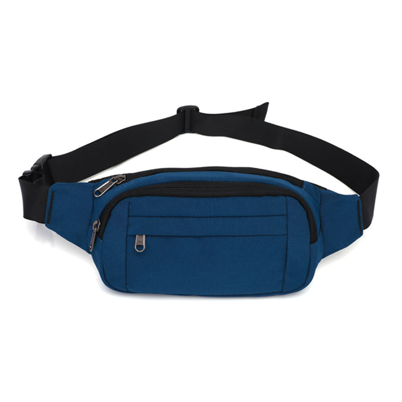 Wholesale mens belt bag blue canvas chest bag