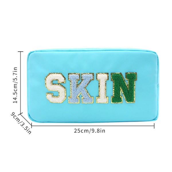 monogrammed makeup bag size
