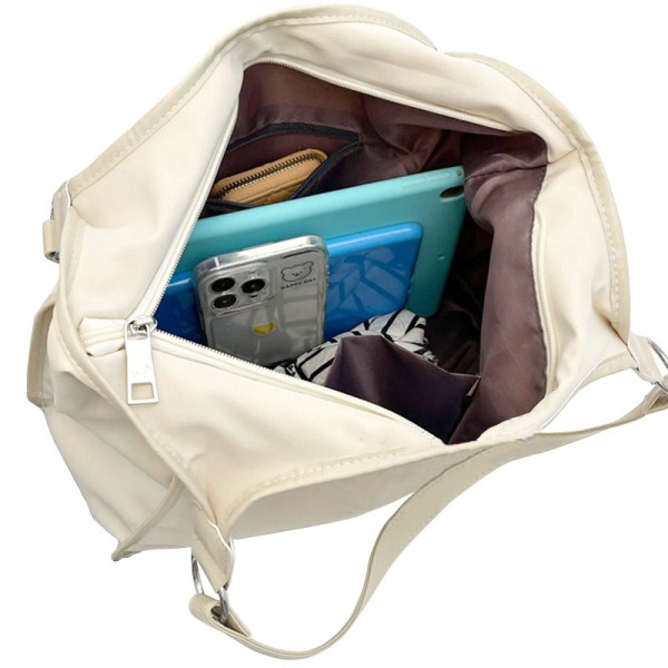 large nylon tote bag with zipper