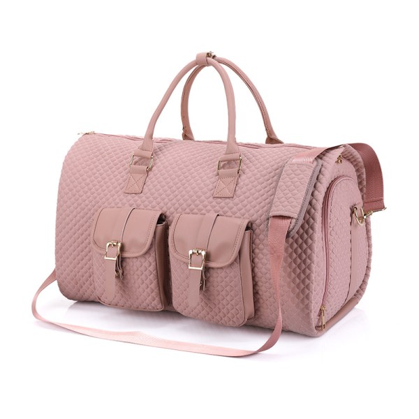Polyester pink hand luggage bag