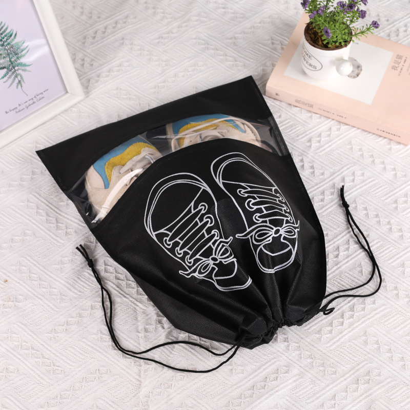 Non woven drawstring medium shoes bags wholesale