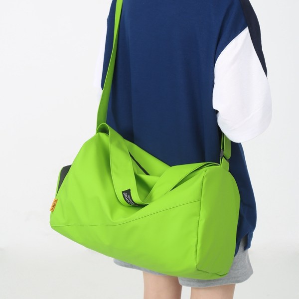 green duffel bag