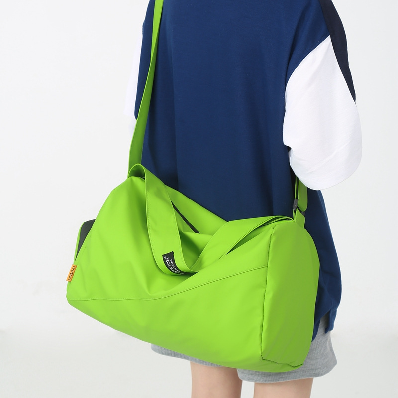 green duffel bag