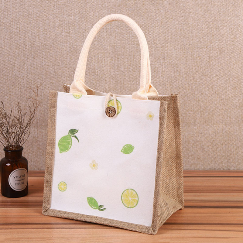Custom women's personalised jute bag with logo