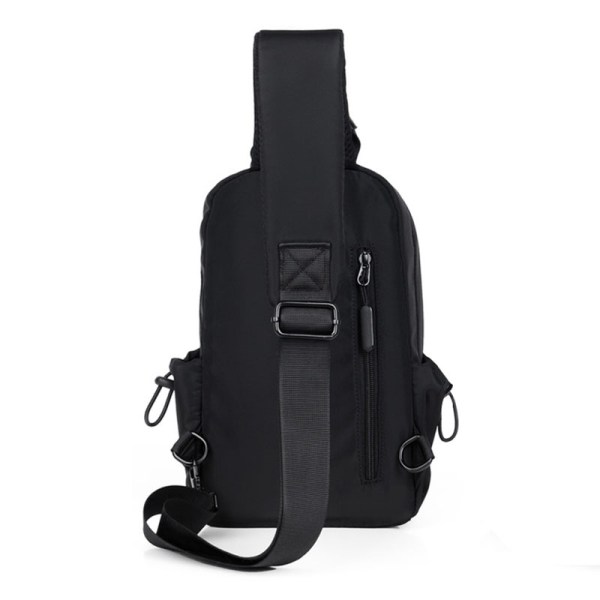 Wholesale men black tote polyester crossbody bag