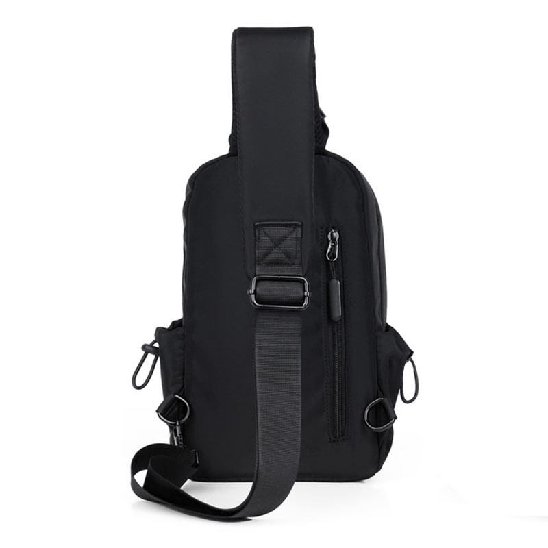 Wholesale men black tote polyester crossbody bag