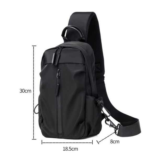 polyester crossbody bag size