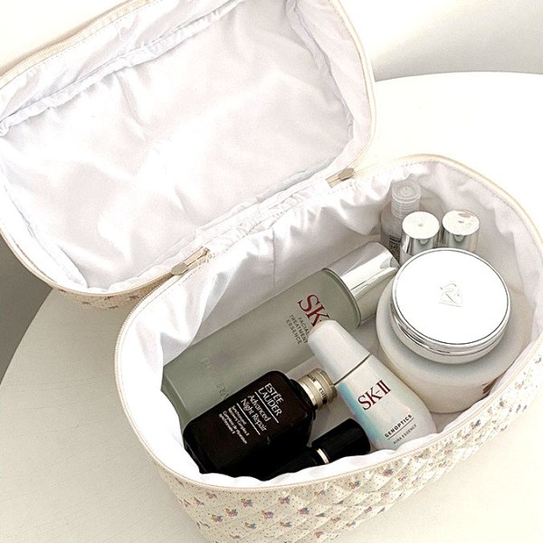 quilted makeup bag small