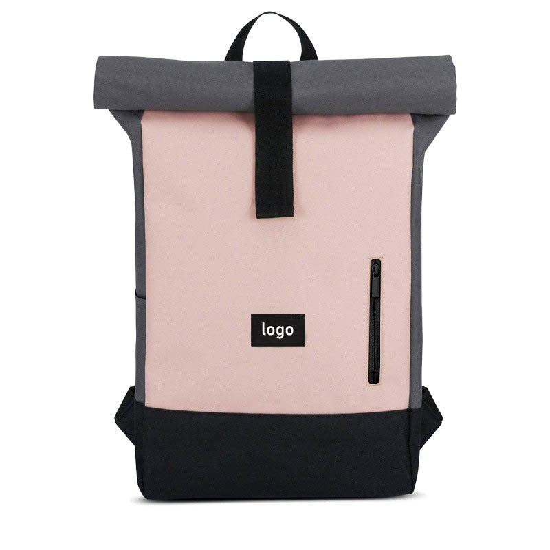 Roll top travel backpack
