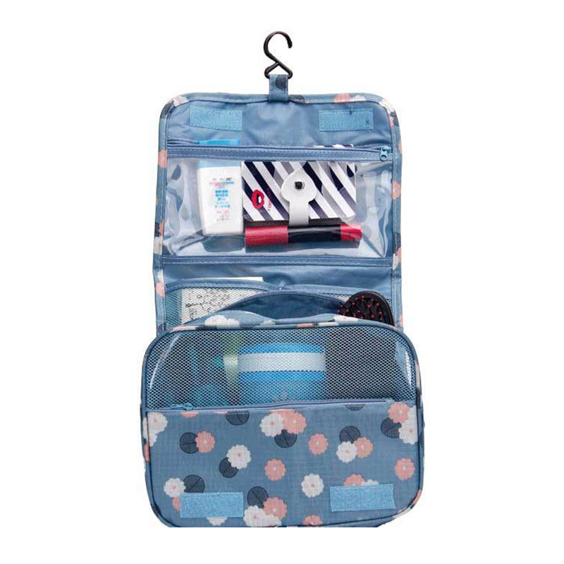 Custom korean toiletry bag with hanging hook