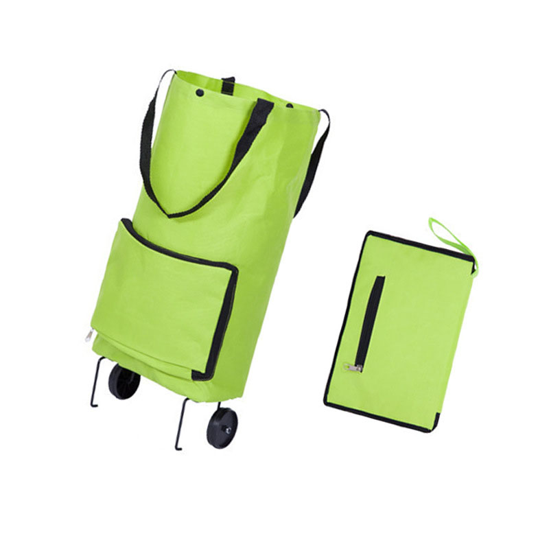 Wholesale foldable shopping bag with wheels