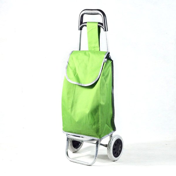 green shopping cart bags
