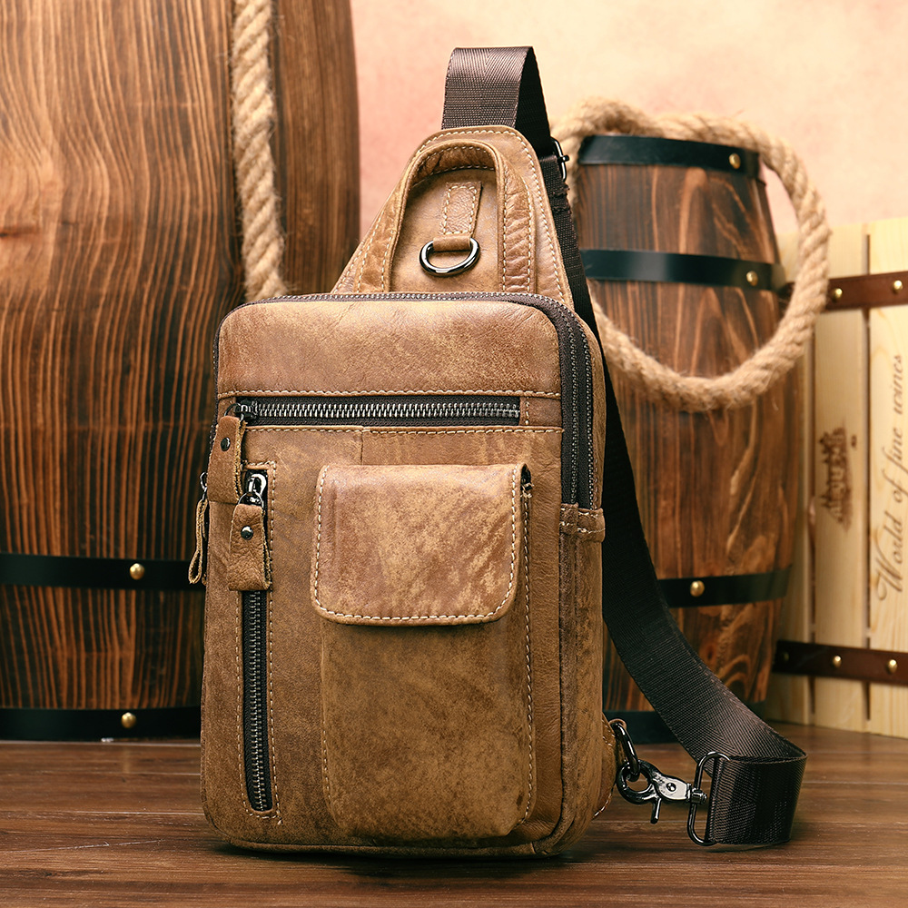 sling leather bag