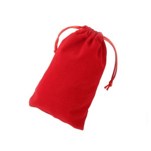 Red drawstring bag