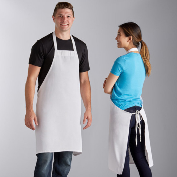 Wholesale polyester white apron for men women